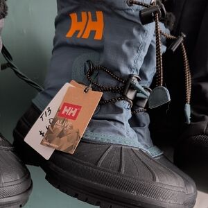 Helly Hansen Blue Snow Boots with Orange Logo